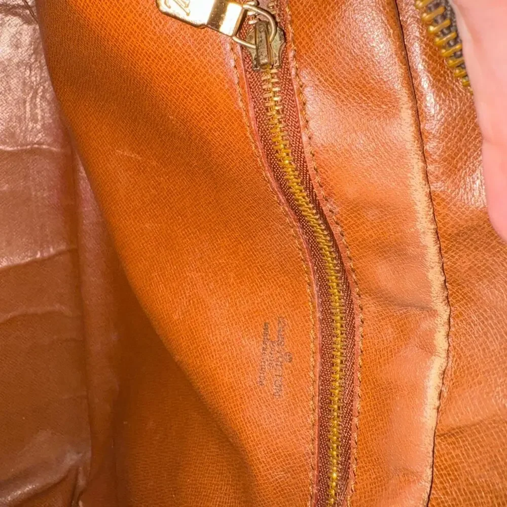 Louis Vuitton Brown Monogram Potomac top zip shoulder bag with adjustable strap